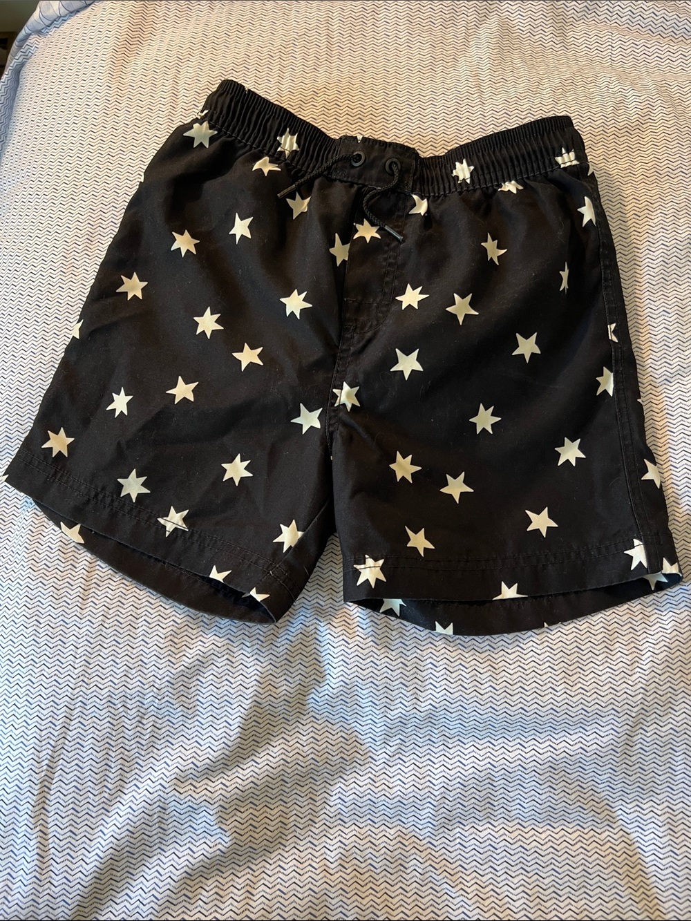 Tea Collection Black Star-Print Swim Trunks